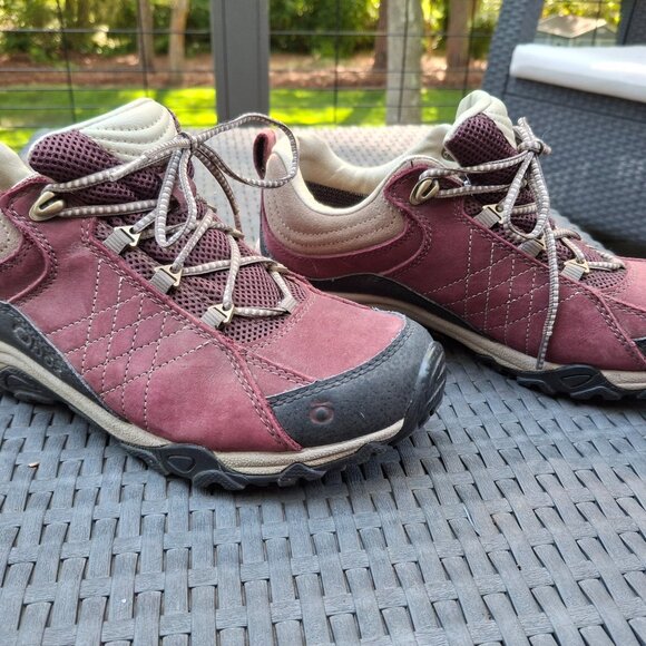 Oboz sapphire low B-Dry waterproof trail walking hiking shoes leather womens US - Picture 9 of 11